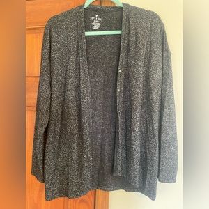 Heather Charcoal Colored cardigan, size L